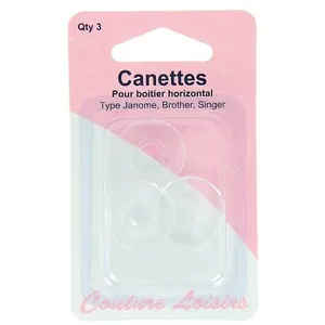 Distrifil 3 Canettes en plastique pour boitier horizontal de machine à coudre JA... pas cher