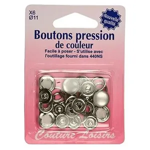 Non communiqué Boutons pression 11 mm couleur perle - Distrifil(...) - Sr Gris