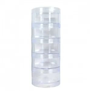 5 Boîtes de rangement rondes diamètre 5 cm - Distrifi Transparent - Tr...