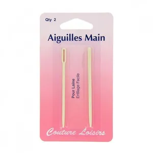 Non communiqué Aiguilles à laine en plastique X 2 - Distrifil(...) - Ecru
