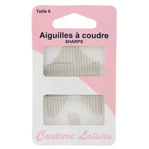 Ensemble de 20 Aiguilles à Coudre à la Main N°8 de Distrifil : Précisi... pas cher