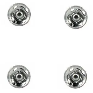 Non communiqué Lot de 4 Boutons pression 15 mm nickelés - Distrifil(...) - 15 Gris