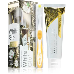 White Glo Coconut Oil Shine dentifrice blanchissant avec brosse Coconu... pas cher