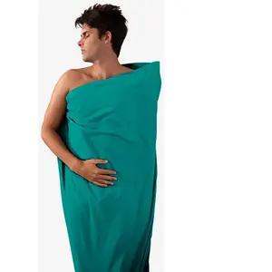 Draps de voyage Sea to Summit Cotton Travel Standard 185x92 cm bleu pas cher