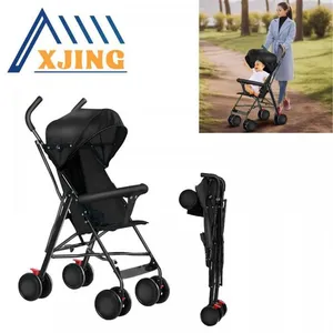 XJING Poussette assise - Noir - Roues EVA antidéflagrantes et anti-crevaison - Poids maximum 60kg