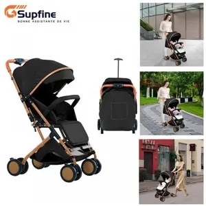 SUPFINE Voiturette pour Bébé,  Métal + Tissu Oxford, Poussette Canne Compacte Convient aux bébés âgés de 0 à 5 ans