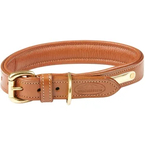 Collier pour chien en cuir rembourré Weatherbeeta Marron S 1001696009 pas cher