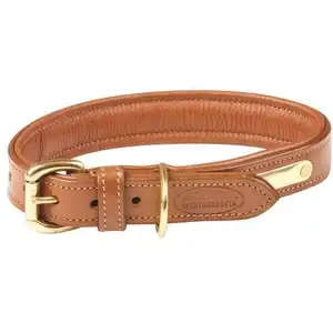 Collier pour chien en cuir rembourré Weatherbeeta Marron M 1001696010 pas cher