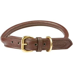 Collier pour chien en cuir roulé Weatherbeeta Marron L 1001694007 pas cher