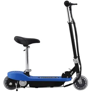 vidaXL Trottinette électrique avec siège 120 W Bleu pas cher