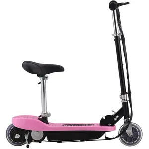 vidaXL Trottinette électrique avec siège 120 W Rose pas cher