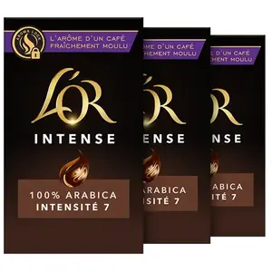 L'OR Lot de 12   Café moulu L’OR Intense - 12x250g pas cher