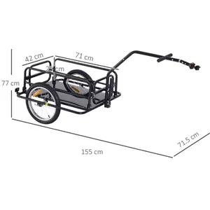 REJIMENEZ2025 Remorque de vélo Remorque de transport avec capacité de ...Vendu parcdiscount