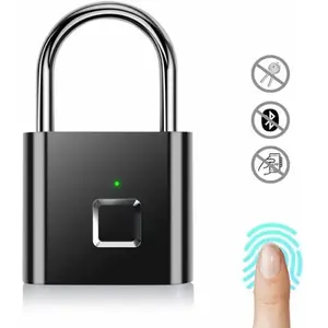 ZULBCEO Cadenas à Empreintes Digitales, Serrure Rechargeable USB de sécurité Keyless de Sécurité Imperméable d'IP67 pour Utilisation