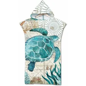 Serviette Poncho de Surf, Microfibre à Séchage Rapide en Tissu Surfing... pas cher