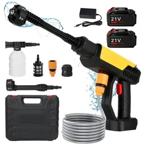 PRUMYA Nettoyeur Haute Pression Buse 6 en 1,21 V, 70 Bar,Nettoyeur Hau...