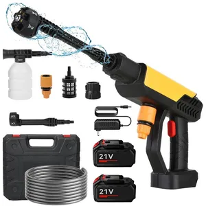PRUMYA Nettoyeur haute pression sans fil, 21 V, 70 bar, mobile, avec 2...