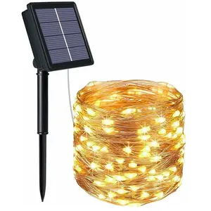 Guirlande Lumineuse Solaire, Lumières de Jardin (100 led 8 modes)10M /...