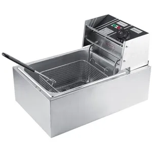 Friteuse électrique - TMISHION - 6L - Acier inoxydable - Température m... pas cher