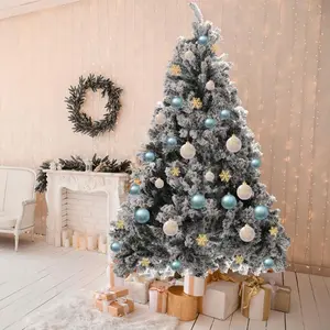 Jopassy Arbre de Noël artificiel avec neige Sapin avec support pour dé... pas cher