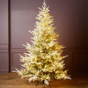 Jidanmian Sapin de Noël Artificiel pré-illuminé, floqué de lumières Bl...Vendu paramazon
