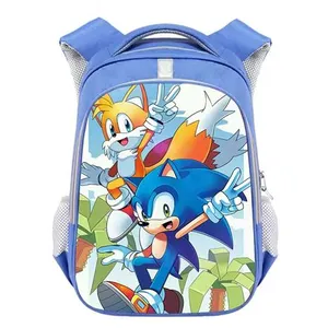 Non communiqué Sac à Dos Sonic The Hedgehog pour Enfants Cadeaux pour Garçon (SD2094) 30*17*44 cm Bleu pas cher