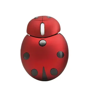 Souris sans fil Mini Cartoon Ladybug-Rouge pas cher