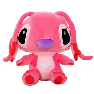 Non communiqué Peluche Stitch Angel Position assise Rose 50 cm pas cher