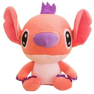 Peluche Stitch Angel Position assise Rose 30 cm pas cher