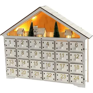 TANDE Calendrier de lAvent en bois calendrier de lAvent vide réutilisa... pas cher