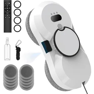PRUMYA Robot laveur de vitre,5600 Pa D'aspiration,Robot Laveur de Vitr... pas cher