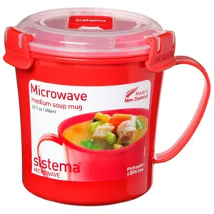 SISTEMA Mug à soupe micro-ondes à clips - 656ml pas cher