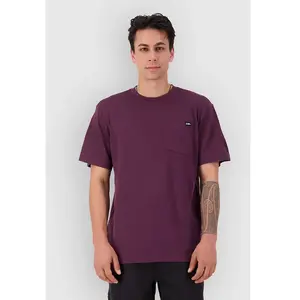 T-shirt à poche en mérinos Mons Royale MP Violet 100896-1434-347 pas cher