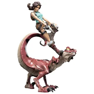 Weta Workshop Tomb Raider figurine Mini Epics Lara Croft & Raptor 24 cm
