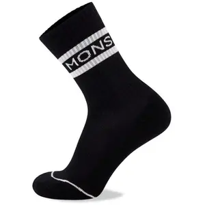 Mons Royale Signature Crew Sock - Chaussettes vélo Black / White XL (4... pas cher