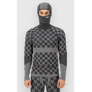 Mons Royale - Ascender Merino Seamless Hooded Long Sleeve - Maillot thermique laine mérinos homme Dried Sage / Black - XXL pas cher