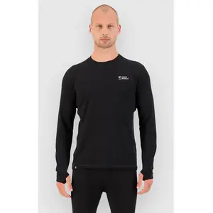 Mons Royale - Cascade Merino Flex Long Sleeve - Maillot thermique laine mérinos homme Black - XL pas cher