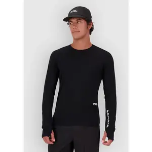 Mons Royale Temple Merino Long Sleeve Haut technique noir S pas cher