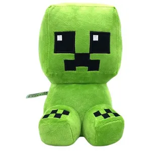 Peluche Minecraft Creeper Vert/Noir 26cm pas cher