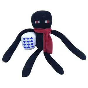 Peluche Minecraft Enderman Noir/Rouge 26cm pas cher