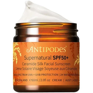 Antipodes Supernatural SPF50+ crème solaire visage soyeuse aux Céramides 60ml pas cher