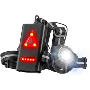 C Rechargeable USB LED Eclairage de Poitrine pour Course Lampe Running  Modes LM tanche avec Feux Rouge Idal pour Jogging Pro[2774]Vendu parcdiscount