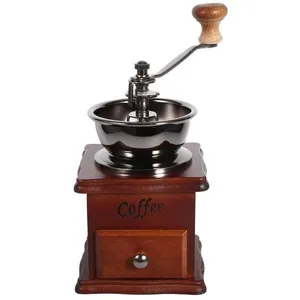 Moulin à café manuel rétro en bois de hêtre - TbestVendu parcdiscount