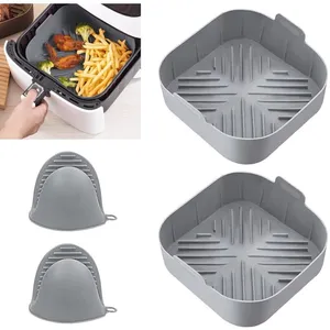 RUNXIZHOU Lot De 2 Moules En Silicone Pour Friteuse À Air Chaud, Doubl... pas cher