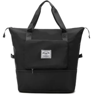 AUCUNELY Sac de voyage pliable Pliable jusquà 28 x 18 cm Noir Étiquette pas cher