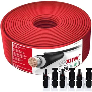 XIIW Câble Solaire 4mm² 100m  Ip67 Étanche 9awg Max1800v Cable De Rall...Vendu parmanomano