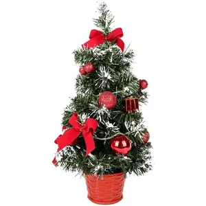 ZMINPEOEL Sapin de Noël Artificiel Lumineux avec Neige Blanche 40 cm P...