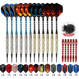 ZEMINPEOEL Flechette Pointe Plastique 18g, Kit de 12 Fléchettes(42 Vol... pas cher