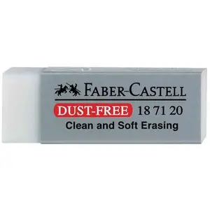 Faber-Castell 187120 - Gomme sans poussière, plastique, blanc, 1 pièce pas cher
