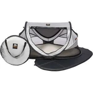 Deryan Lit D'enfant De Voyage Avec Moustiquaire Luxe Argenté pas cher